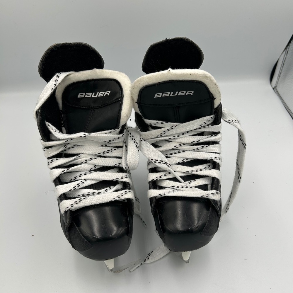 Bauer Challenger Ice Hockey Skates Youth Size 10 Black Silver Tuuk Blades